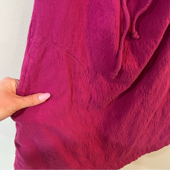 Free People Beach Vivi Fuchsia Short Sleeve Mini Dress Cover Up Size Medium - Picture 4 of 7